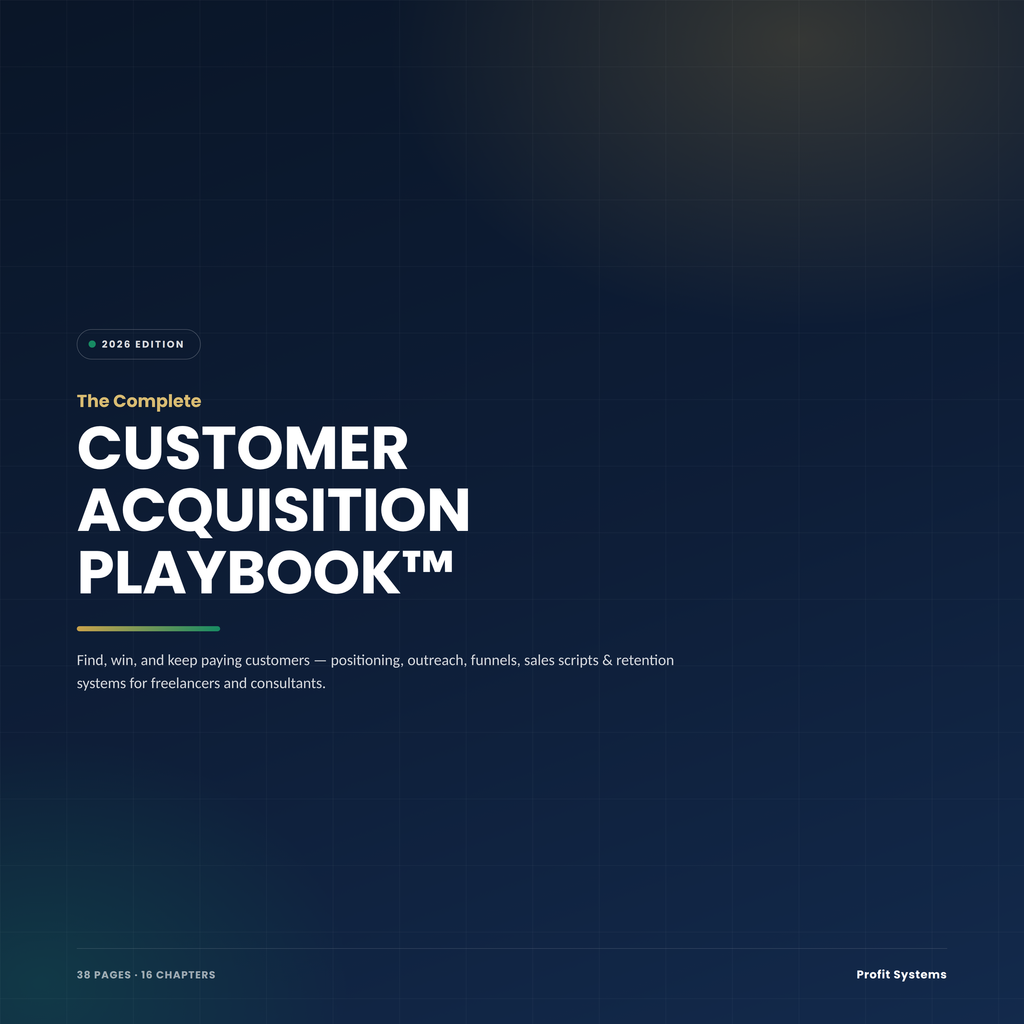 Customer Acquisition Playbook™ — Turn Your Skill Into a Business