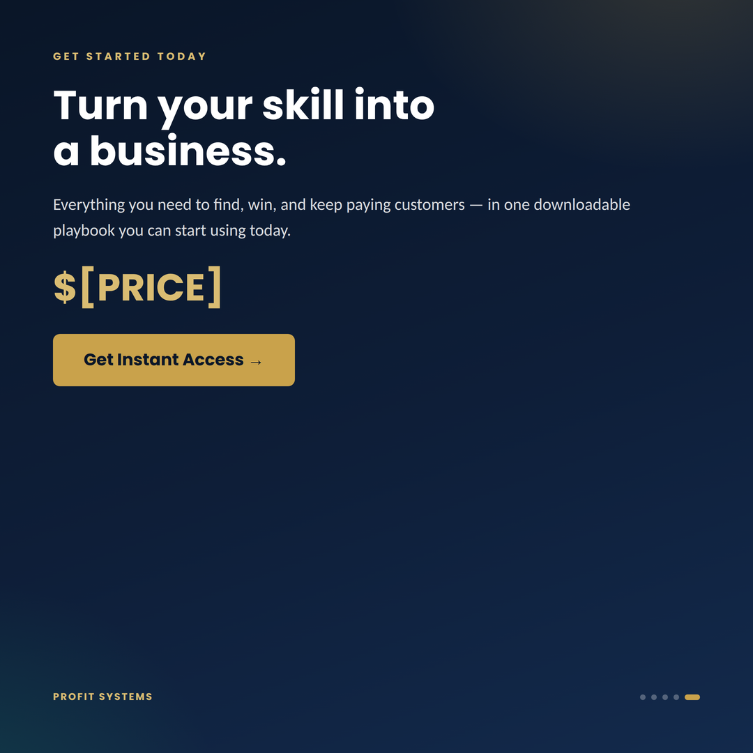 Customer Acquisition Playbook™ — Turn Your Skill Into a Business