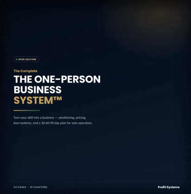 The One-Person Business System™ Build, Sell & Systemize Your Solo Business