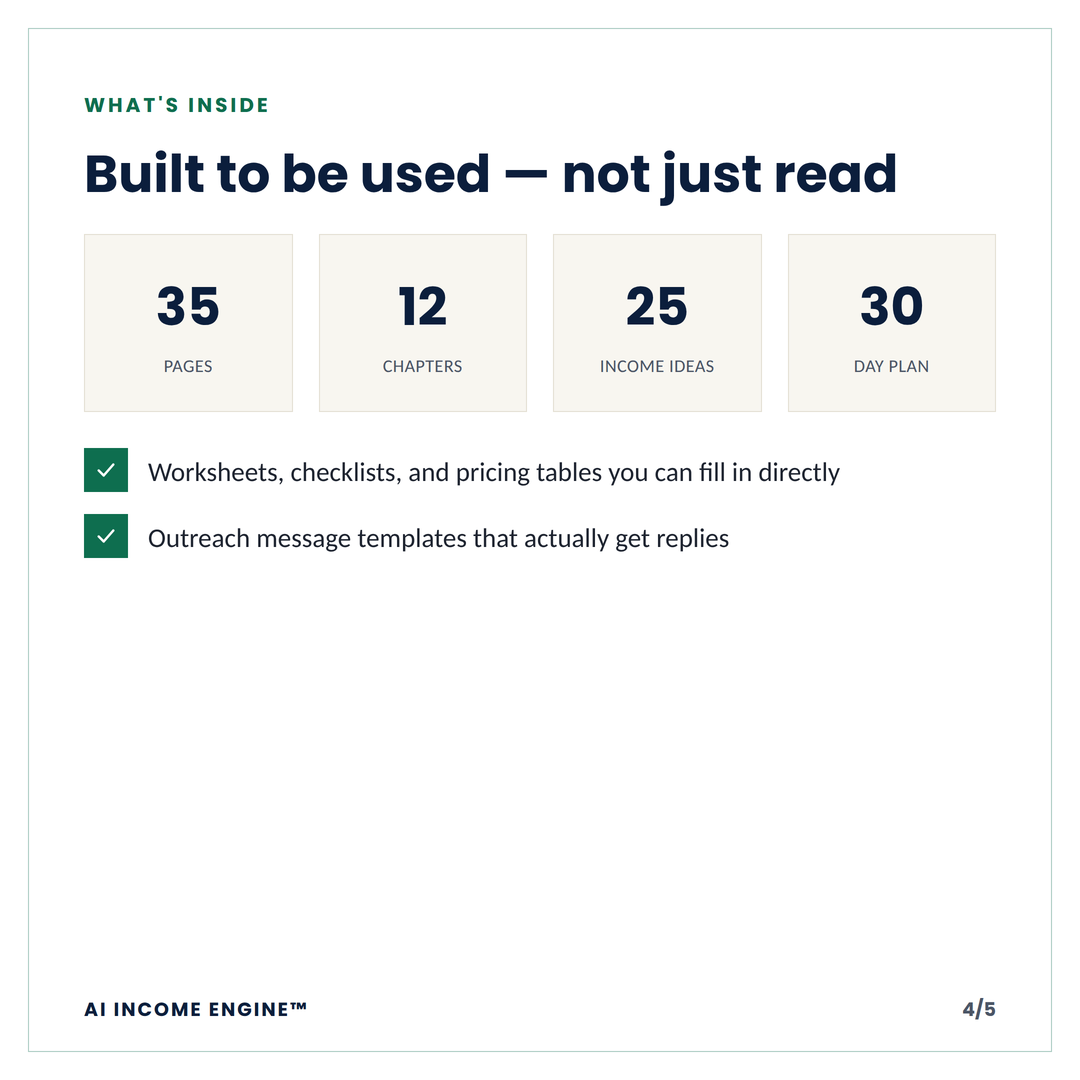 AI Income Engine™ — The 30-Day AI Income Launch Playbook