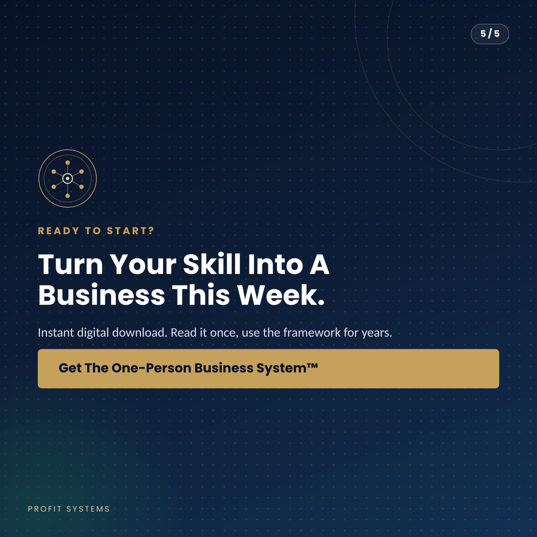 The One-Person Business System™ Build, Sell & Systemize Your Solo Business